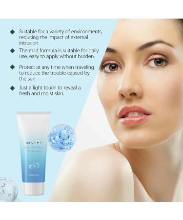 Facial Sunscreen Protective UV Moisturizing Cream 80g Non-Sticky Sunscreen Gel for Hiking and Holidays - Daily Protection - Buy Online on GoSupps.com