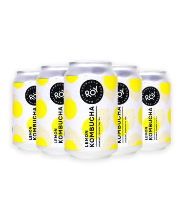 Roy Kombucha Lemon Bio 6 doses 330 ml organic Kombucha with lemon handmade in our Berlin brewery vegan gluten -free lactose -free 6 Pack incl. 1.50 Pfand Lemon 330 ml (6 Pack)