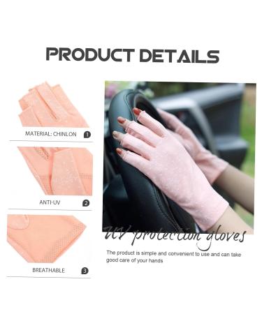 minkissy 3 Pairs Sun Protection Half Finger Gloves Prevention Gloves Summer Gloves Light Lamp Gloves Women Nail Salon Manicure Gloves Gloves Miss Pink Ultra Thin - Buy Online on GoSupps.com