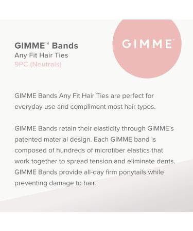 GIMME Bands Any Fit Hair Ties | No Break Microfiber Elastics for All-Day Hold | Gentle on Hair with No Snagging, Dents, or Breakage | Neutrals - Buy Online on GoSupps.com