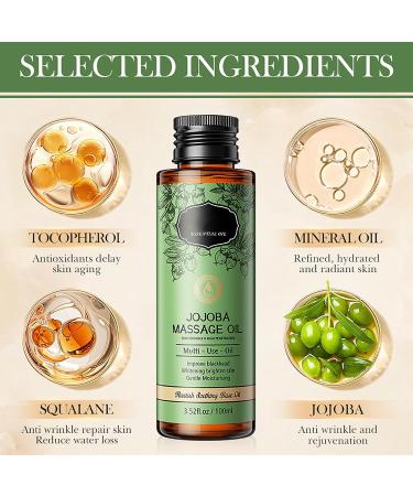 Jojoba Oil for Skin - Anti Aging Moisturizing Nourishing Jojoba Oil - Jojoba Oil for Hair Face Neck Back Legs - Face Oil - Body Oil - Anti-Wrinkle - Improving Dryness - Soft and Delicate Smooth Skin - Buy Online on GoSupps.com