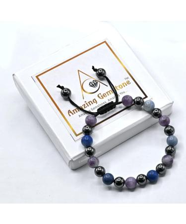 Gemstone Stop Drinking Alcohol Manifestation Bracelet Lepidolite Blue Aventurine Hematite -  Quit Alcohol - Buy Online on GoSupps.com