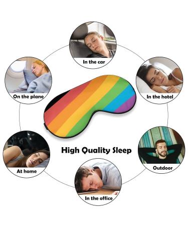 Pride Month LGBTQ Rainbow Sleep Mask | Blackout Eye Cover for Women Men | Adjustable Strap for Yoga Travel Nap - Buy Online on GoSupps.com