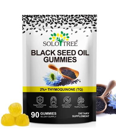 Black Seed Oil Gummies Pure Nigella Sativa for Skin Health & Immune Support Cold-Pressed Black Cumin Seed Oil 90 Gummy