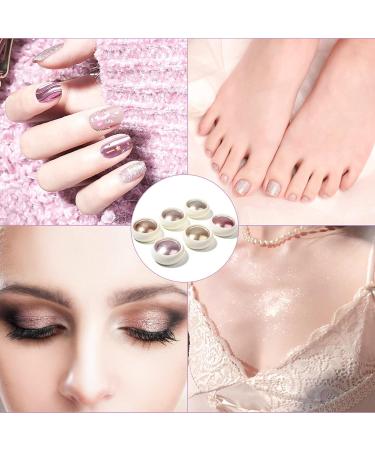6 Colors Rose Gold Chrome Glitter Powder - Metallic Nail Art & DIY Makeup | Mirror Effect for Face & Body - Buy Online on GoSupps.com