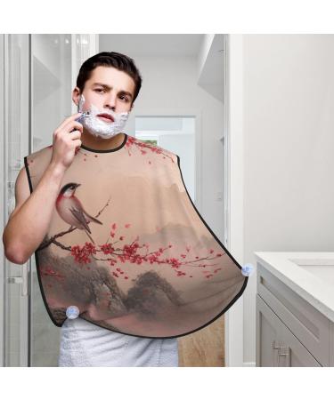 Traditional Art Wallpaper Beard Bib Apron - Non-Stick Hair Catcher for Men | Perfect Shaving Gift | One Size Black - Buy Online on GoSupps.com