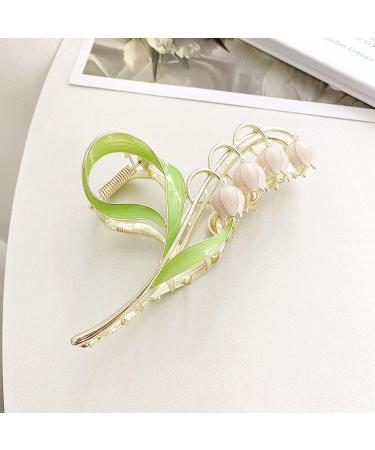 Lily of The Valley Non-Slip Metal Hair Clip - Elegant Orchid Flower Fashion Accessory - Buy Online on GoSupps.com