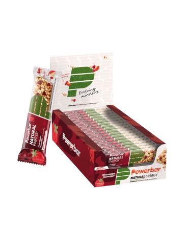 Powerbar Natural Energy Cereal Strawberry & Cranberry 18x40g - vegan carbohydrate Energy bar + magnesium Strawberry cranberry 18 pieces (1 Pack)