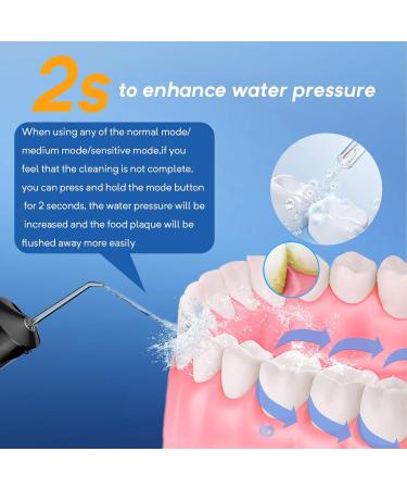 ENPULY Water Dental Flosser - IPX7 Waterproof 5 Modes for Effective Oral Care | Buy Transparent & Black Variants Online - Buy Online on GoSupps.com