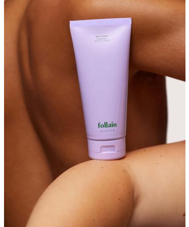 Follain Exfoliating Glycolic + Salicylic Acid Body Scrub for Dull Dry Skin | Resurfacing AHA + BHA Clay Body Polish for Softer Smoother Skin - Clean Beauty Vegan & Cruelty-Free - Buy Online on GoSupps.com