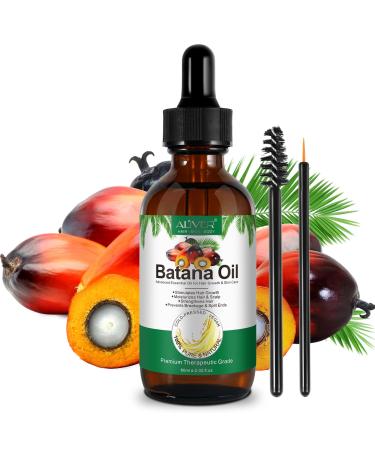 Batana Oil 60ml, Organic Batana Oil for Hair Growth, Eyebrows and Eyelashes, Hair Oil Moisturizes Hair and Scalp, Prevents Breakage and Split Ends