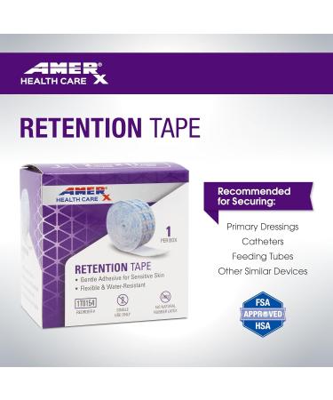 AMERX Retention Tape - Secure Primary Wound Dressings Catheters & Feeding Tubes | Gentle Adhesive Dressing for Sensitive Skin - International Shipping Available - Buy Online on GoSupps.com