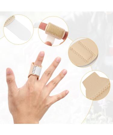 SAVITA 8pcs Adjustable Finger Splints - Reusable Soft Fabric Braces for Trigger Finger & Broken Finger Protection (Skin Color) | International Shipping Available - Buy Online on GoSupps.com