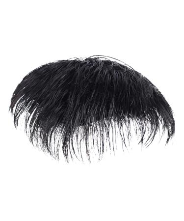 LearnLyrics Men Hair Patch - Natural Black Hair Topper Real Human Hair Patch | Men Hair Integration System Non Surgical Hair Replacement Hair Extension Piece Hair Enhancement Wig for Men Boys