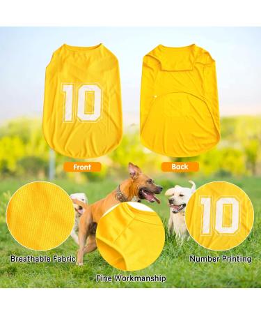 Breathable Summer Dog Shirt - X-Large Yellow Tank Top for Large Medium & Small Dogs - Buy Online on GoSupps.com