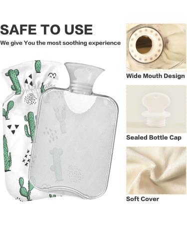 Cute Cactus Hot Water Bottle with Cover - 2L Pain Relief & Headache Solution | International Shipping Available - Buy Online on GoSupps.com