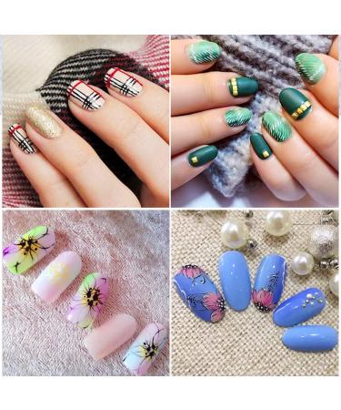 5 Pcs Professional Nail Art Liner Brushes Set - White Marble Design Brush Pen for UV Gel Painting, Point Drill & Drawing - 7/9/11/15/20mm Thin Brushes - Buy Online on GoSupps.com