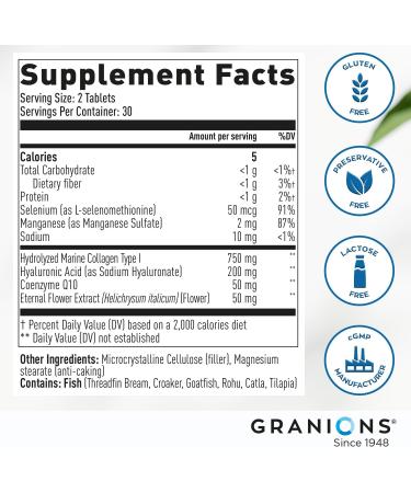 Granions Collagen Complex CoQ10 and Marine Collagen Pomegranate Powder Anti-Aging Bundle - Buy Online on GoSupps.com