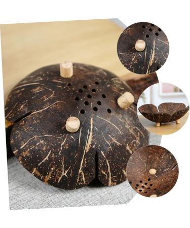 Ciieeo 4pcs Coconut Shell Soap Dish Soap Holders Draining Soap Holder Bar Soap Holder Wooden Soap Holder Bathroom Soap Container Wood Trim Coconut Shell + Wood Southeast Asia Bracket Coffeex4pcs 13x13cmx4pcs - Buy Online on GoSupps.com