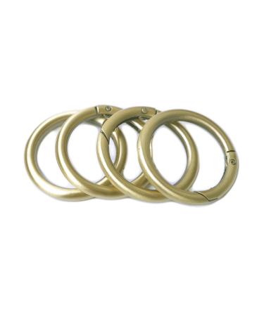Bobeey 8pcs Brushed Bronze Spring O Ring,Round Carabiner Snap Clip Trigger Spring Keyring Buckle,O Ring for Bags,Purses BBC3 (1 1/4''(3.2cm), Brushed Bronze) Brushed Brass 1.25''(3.2cm) 8pcs