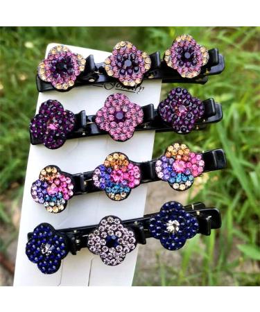 Yusier 6PCS Crystal Rhinestone Braided Hair Clips | Decorative Hair Accessories for Women - Buy Online on GoSupps.com