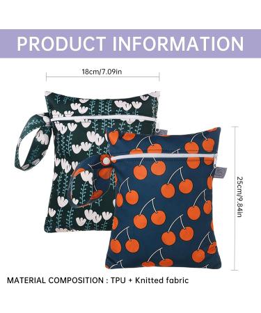 SEAUR Waterproof Cloth Diaper Pockets - 2 Pack with Zipper | Portable Baby Diaper Storage | Color 7 (18x25 cm) - Buy Online on GoSupps.com