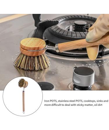 YOXIER Easy-to-use Dishwashing Brush Time-Saving Kitchen Cleaning Tool Pot with Long Wooden Handle Strong Decontamination Comfortable Grip Household Dish C - Buy Online on GoSupps.com