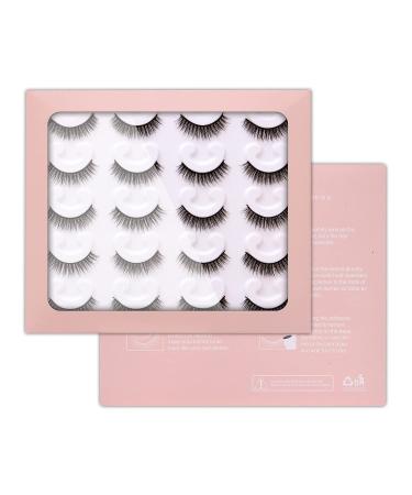6D Thick Faux Mink False Lashes - 10 Pairs | Handmade Natural Look & Reusable Fluffy Volume | Short-Thick Style - Buy Online on GoSupps.com