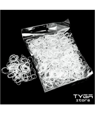 TYGA Store Pack of 1000 Mini Rubber Bands Soft Elastic Bands for Kids Hair Braids Ponytail Hair Pet Hairband Wedding Hairstyle and More (Clear) - Buy Online on GoSupps.com