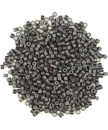 500pcs 4.5mm Dark Brown Silicone Lined Nano Beads for I Tip Hair Extensions - Buy Online on GoSupps.com