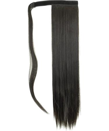 IMISSU Long Straight Wrap Around Ponytail Extension Synthetic Hair Extensions Clip in Ponytails Hairpiece for Women (Dark Brown) - Buy Online on GoSupps.com