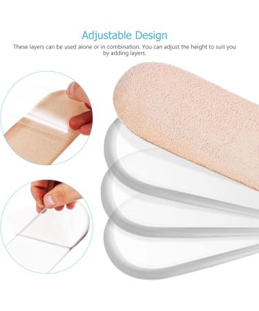 Adjustable Orthopedic Heel Lift Inserts | Gel Shoe Heels for Uneven Legs | 1/4 to 1 Inch | 4 Layers 2 Pairs - International Shipping Available - Buy Online on GoSupps.com