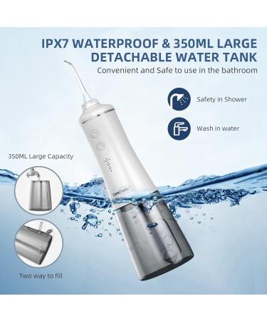 Water Dental Flosser Cordless | Carethetic Portable Oral Irrigator for Teeth Cleaning | Rechargeable IPX7 | Ideal for Home & Travel - Buy Online on GoSupps.com