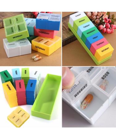 GARASANI Weekly Pill Organizer - 4 Compartments per Box 7 Boxes for Easy Medication Storage | International Shipping Available - Buy Online on GoSupps.com