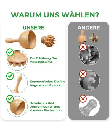 Premium Wood Fascia Roller & Massage Scooter for Muscle Relaxation | Anti-Cellulite Beech Gua Sha Tool - Buy Online on GoSupps.com