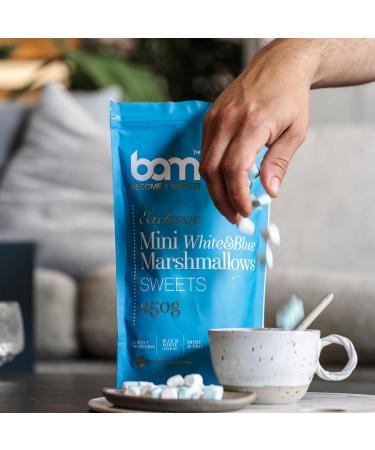 BAM Mini Marshmallows Cake Sprinkles Ideal for Cake Decorating Blue and White 250g - Buy Online on GoSupps.com