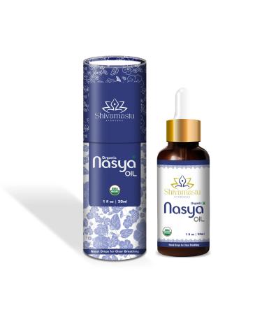 Nasya Oil 30ml- 1 fl oz - Certified Organic - Nasal Drops for Clearer Breathing and Lubrication of nasal and Sinus channels*