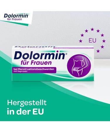Dolormin for Women Naproxen for Menstrual Pain Relief 30 Tablets Effective Solution for Period Cramps - Buy Online on GoSupps.com