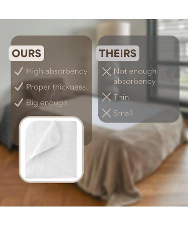 Mr. Pen Washable Incontinence Bed Pad 52x34 Inch - Waterproof Mattress Protector for Bed Wetting - Reusable and Waterproof Bed Pad for Incontinence Protection - Buy Online on GoSupps.com