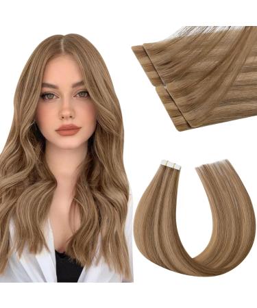 Moresoo virgin tape in extensions real hair brown invisible tape extensions injection hair genuine hair extensions tape medium brown with golden brown 50cm good quality #p6/10 5 pieces 12.5 gram 50 cm 2.virgin #p6/10 - Buy Online on GoSupps.com
