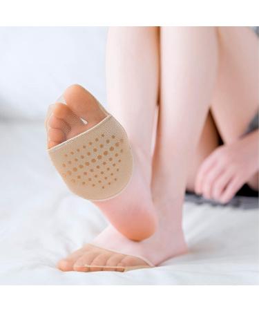 Forefoot Socks Ball of Foot Cushions - Anti-Slip Toe Padding 10 Pairs High Heel Half Socks for Women Washable & Reusable - Buy Online on GoSupps.com