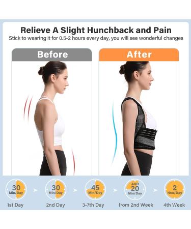 Posture Corrector Brace for Women Men - Breathable Back Straightener & Shoulder Support Trainer - Relief from Scoliosis, Neck and Shoulder Pain - Medium Size (Waist 27-34) - Buy Online on GoSupps.com