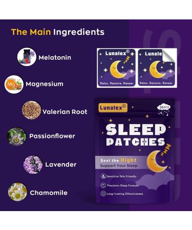 36ct Sleep Patches for Adults Extra Strength All Natural Nighttime Comfort with Melatonin & Magnesium Quick-Acting & Long-Lasting 36 Count(Pack of 1) - Buy Online on GoSupps.com