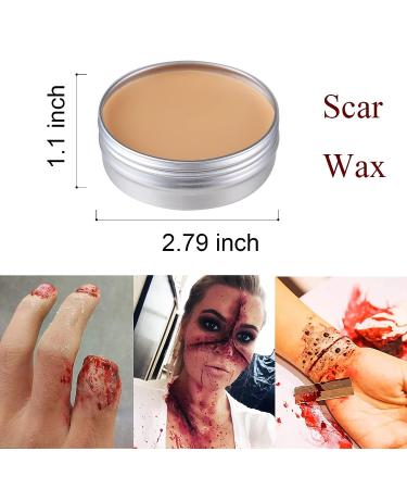 Yeweian Fake Blood Scar Wax SFX Makeup Kit - Halloween Stage Monster Zombie Vampire Special Effects - Coagulated Blood Gel - 50g - Buy Online on GoSupps.com