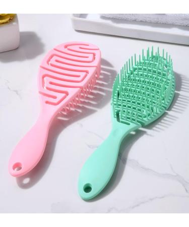 2 Pack Professional Vent Hair Brush for Women - Quick Drying & Detangling Hairbrush for Wet/Dry Hair - Ideal for Curly, Thick, Long, Wavy, and Damaged Hair - Faster Blow Drying - Pink Powder Blue - Buy Online on GoSupps.com