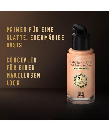 Max Factor Facefinity 3-in-1 Primer Concealer Foundation SPF 20 - Golden, Unscented - 1 Fl Oz - Buy Online on GoSupps.com