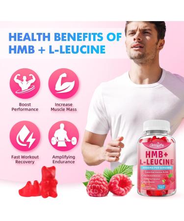 GrnLife 2 Pack HMB and L-Leucine Gummies HMB and Leucine Amino Acid for Adults & Elder for Muscle Growth Muscle Relief and Workout Recovery Sugar-Free Raspberry Flavor 120 Count - Buy Online on GoSupps.com