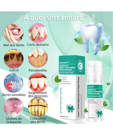 LenaroTM Herbal Brightening Oral Repair Mousse - Natural Teeth Whitener Foam for White Teeth & Fresh Breath | Easy-to-Use Oral Health Solution - Buy Online on GoSupps.com