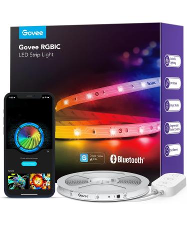 Govee RGBIC LED Strip Lights Smart LED Lights for Bedroom - Size 16.4ft - White