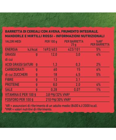 Mulino Bianco Gran Cereale Barre with 4 almond and blueberry cereals 12 x 125 g + Italian Gourmet pulp 400 g - Buy Online on GoSupps.com